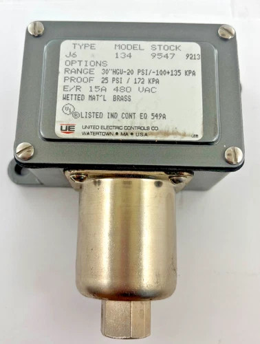 United Electric Type J6 Model 134 Pressure Switch