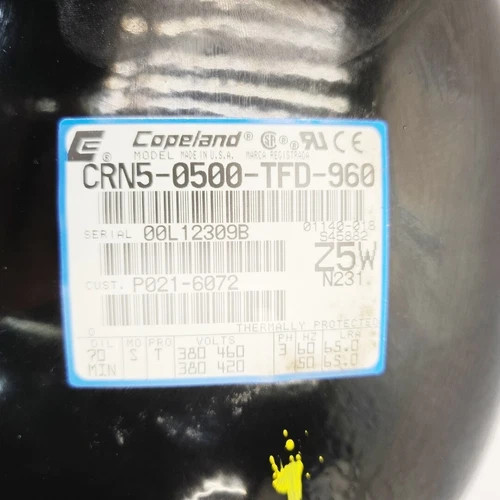 Copeland CRN5-0500-TFD-960 3 Phase Scroll Compressor — product image 3 of 4
