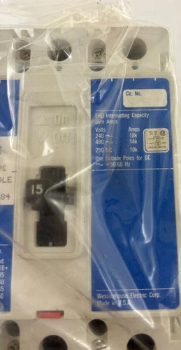 Westinghouse Series C Industrial Circuit Breaker EHD3015L — product image 3 of 6