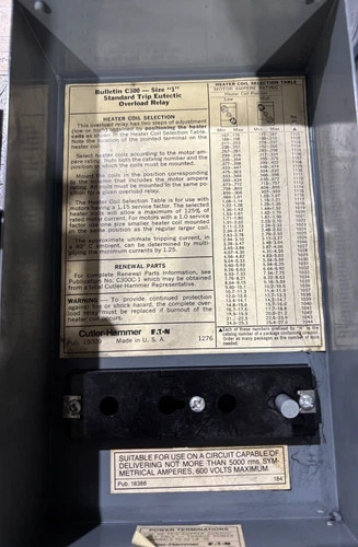 Cutler-Hammer C300CG3 Overload Relay — product image 5 of 5