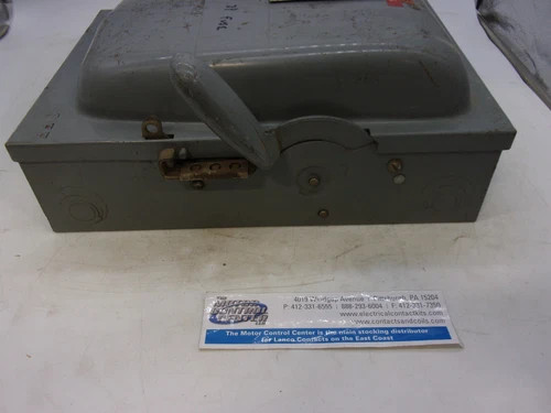 Square D H361N Heavy Duty Safety Switch, 30A, 600V, 3-Pole, Fusible, NEMA 1 — product image 7 of 9