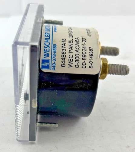 Weschler Instruments 644B637A18 Analog AC Ammeter 0-300A — product image 3 of 4