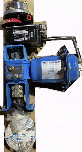 Metso Jamesbury 3-inch Wafer-Sphere Butterfly Valve Assembly with Quadra-Powr X QPX1C/M Actuator, Neles ND9206H Positioner, and Quartz Limit Switch