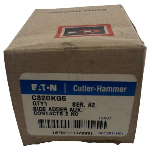 Eaton Cutler-Hammer C320KG5 Series A2 Side-Mounted Auxiliary Contact Block, 2 NC Contacts — primary product image