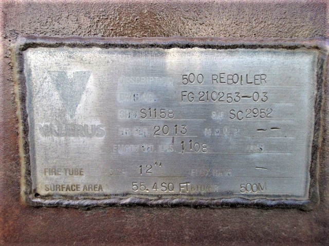 Valerus 500 MBTU Reboiler 36" x 10' — product image 12 of 14