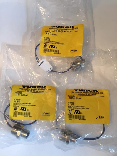 Turck FK 25-0.2M/14.5 Male Receptacle (Lot of 3) — primary product image