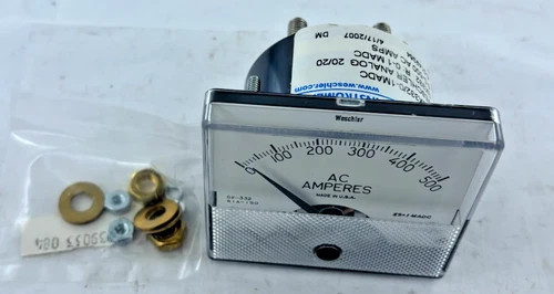 Weschler Analog Panel Meter GX332 0-500 AC Amps — product image 3 of 5