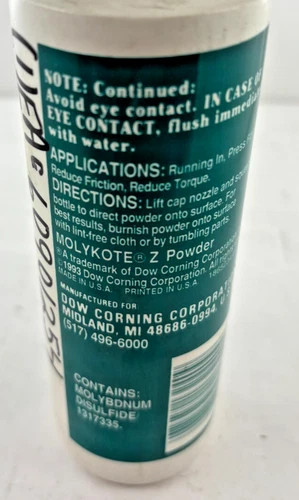 Dow Corning Z Moly-Powder Lubricant 10 oz — product image 4 of 4