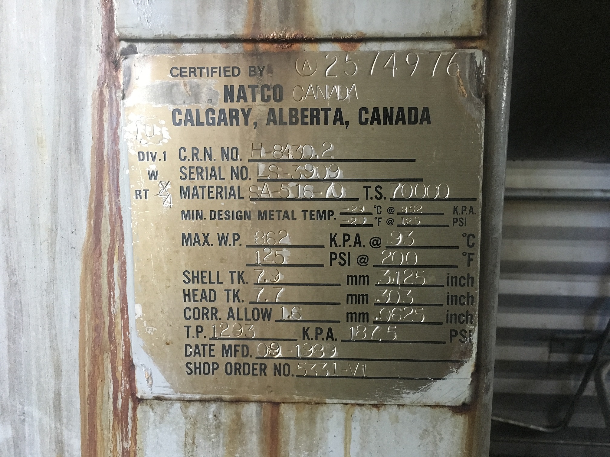 Natco Horizontal 3-Phase Oil and Gas Separator Package 36" x 12' — product image 8 of 8