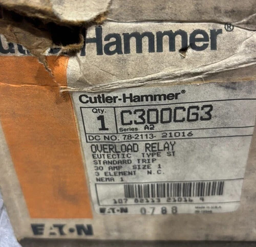 Cutler-Hammer C300CG3 Overload Relay — primary product image