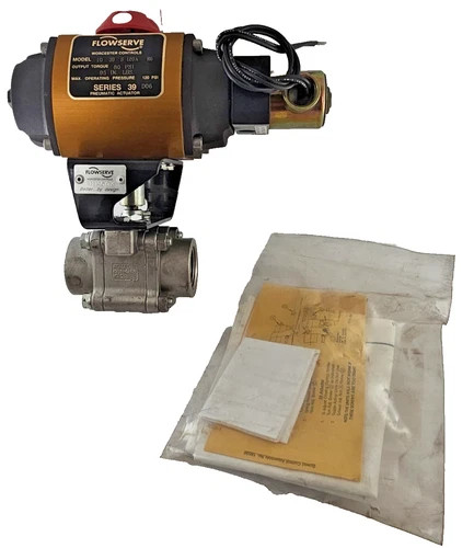 Flowserve Worcester Controls 10 39 S 120A R6 Pneumatic Actuator with 1" Ball Valve — product image 10 of 10