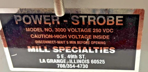 Maxi-Signal Mill Specialties Power-Strobe Model 3000 Blue Light 250VDC — product image 2 of 5