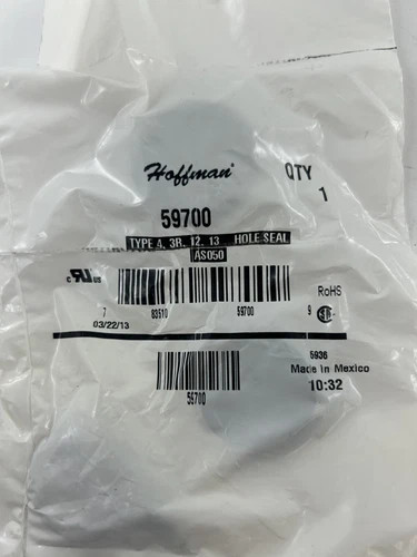 Hoffman 59700 AS050 Hole Seal, Grey