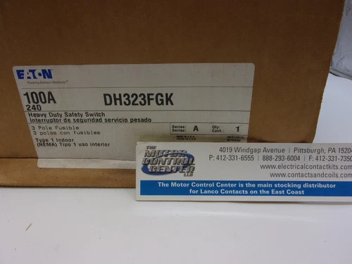 Eaton DH323FGK Heavy Duty Safety Switch 100A 3-Pole Fusible — primary product image