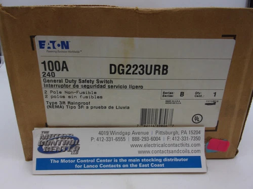 Eaton DG223URB 100A General Duty Safety Switch — primary product image