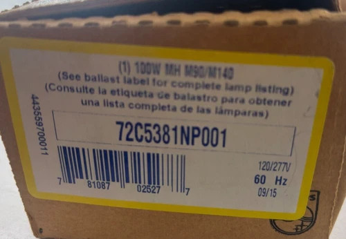 Philips Advance 72C5381-NP 120/277 Volt HID Lamp Ballast — product image 6 of 6