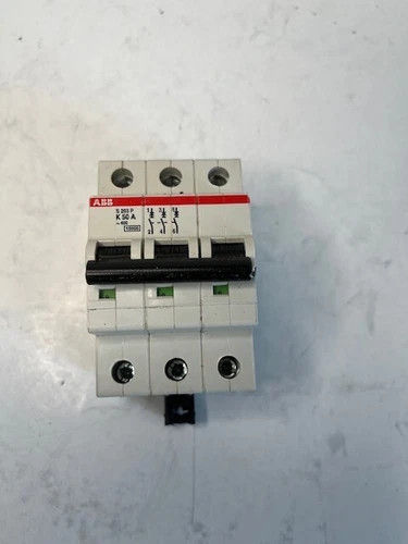 ABB S203P-K50 3-Pole 50A Miniature Circuit Breaker