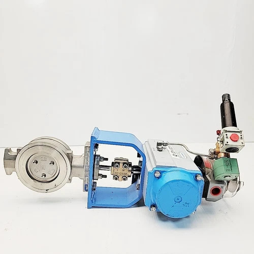 Jamesbury 4-inch CL-150 Wafer-Sphere Butterfly Valve 815W-11-3600XZ-C with Pneumatic Actuator