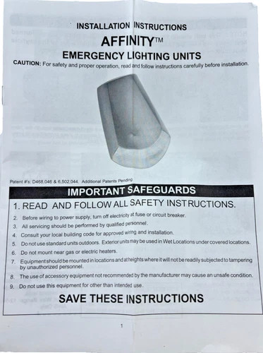 Lithonia Lighting Affinity AFN BN Die-Cast Emergency Lighting Unit — product image 5 of 5