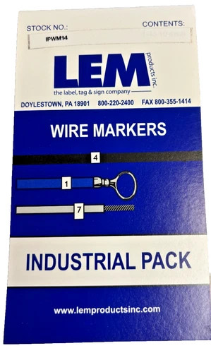 LEM Products IPWM-14 Industrial Wire Markers Pack