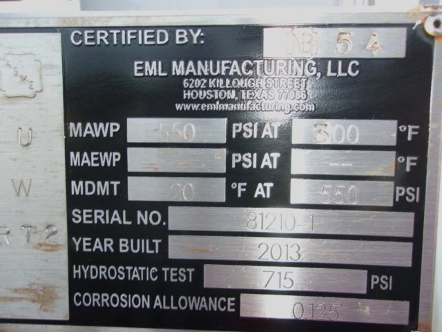 EML Manufacturing Vertical Gas Filter Separator F5510 — product image 6 of 14