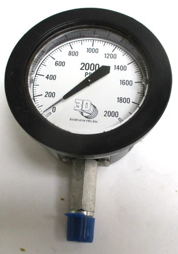 3D Instruments 25502-32B11GAD Pressure Gauge 0-2000 PSI — product image 2 of 8