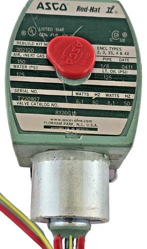 ASCO RedHat II 8320G13 Solenoid Valve 1/8" NPT 120V Coil Brass — primary product image