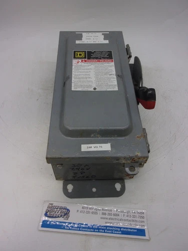 Square D H321AWK Heavy Duty Safety Switch, 30A, 2P, Fusible, 240V, NEMA 3R