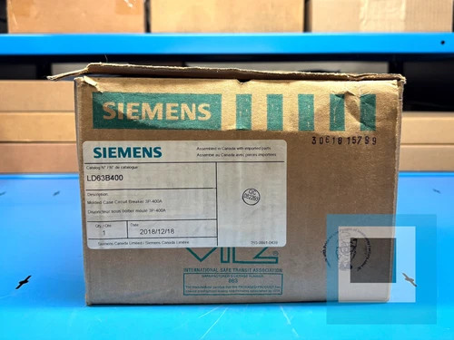 Siemens Sentron LD63B400 Molded Case Circuit Breaker 3-Pole 400A — primary product image