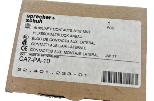 Sprecher + Schuh CA7-PA-10 Side Mount Auxiliary Contact Block