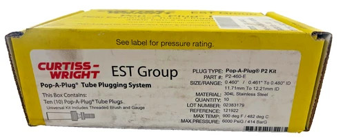 Curtiss-Wright EST Group Pop-A-Plug P2 Kit P2-460-E Tube Plugging System (Box of 10)