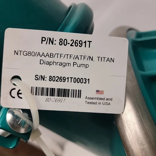 Titan NTG80/AAAB/TF/TF/ATF/N 3" Air-Operated Double Diaphragm Pump — product image 2 of 17