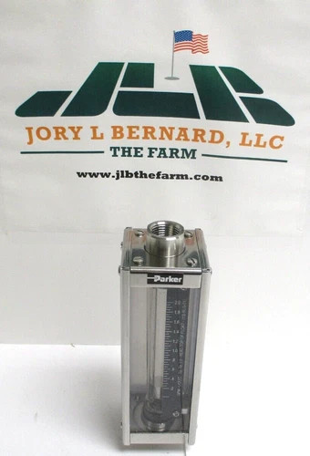 Parker Porter P46012243W Stainless Steel Glass Tube Flowmeter 1/2" FNPT
