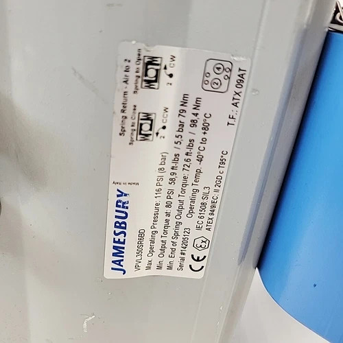 Jamesbury 4-inch CL-150 Wafer-Sphere Butterfly Valve 815W-11-3600XZ-C with Pneumatic Actuator — product image 11 of 11