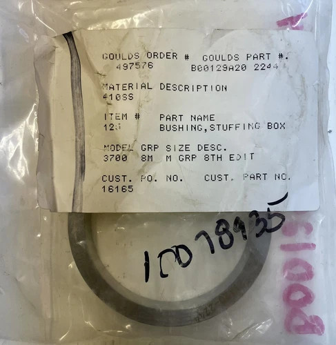 Goulds 3700 8M Stuffing Box Bushing, 410SS, Part # B00129A20-2244 — primary product image