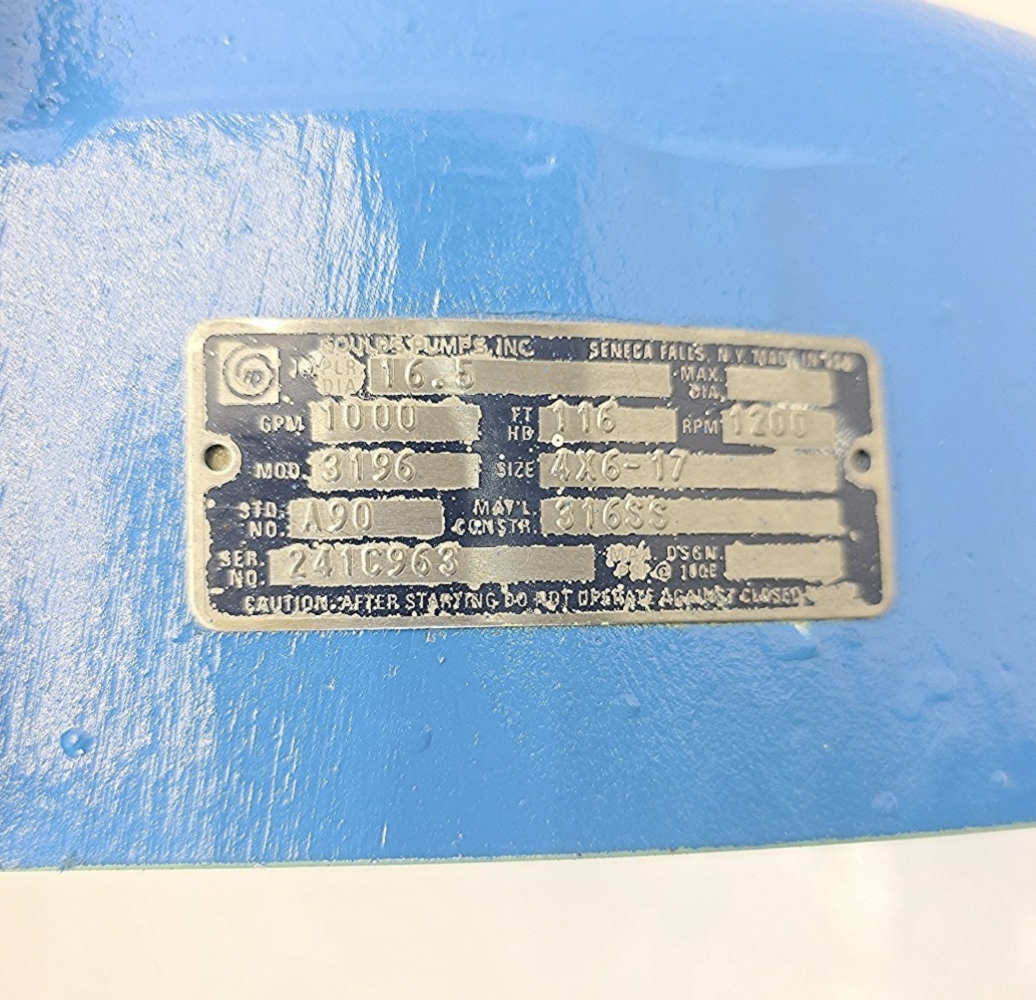 Goulds 3196 XLT-X 4x6-17 Centrifugal Pump — product image 10 of 10