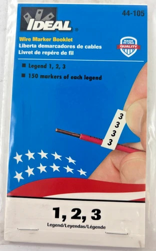 IDEAL 44-105 1,2,3 Legend Wire Marker Booklet