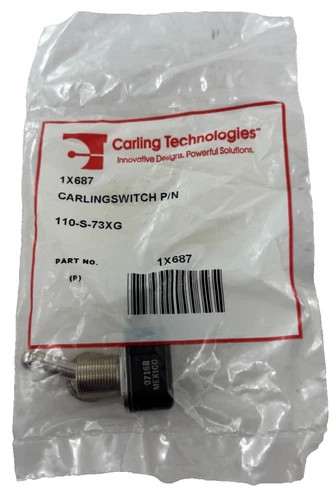 Carling Technologies Toggle Switch 110-S-73XG Model 1X687 — primary product image