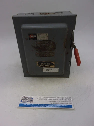 Cutler-Hammer DU361U Heavy Duty Safety Switch 30A 600V 3P Non-Fusible NEMA 1 — primary product image