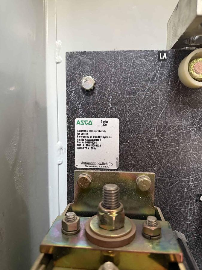 ASCO Series 300 800 Amp Automatic Transfer Switch A300380091XC — product image 5 of 6