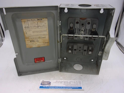ITE Gould HU322 General Duty Safety Switch, 60A, 2P, Fusible, 240V, NEMA 1 — product image 2 of 8