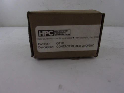 Homewood Products Corporation Contact Block OT1D 2NO/2NC — product image 2 of 3