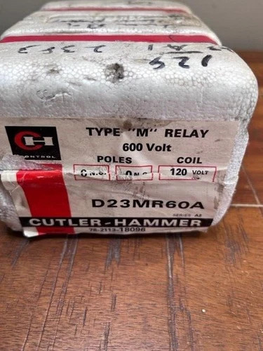 Cutler-Hammer D23MR60A Type M Relay 120VAC Coil 6-Pole 600V