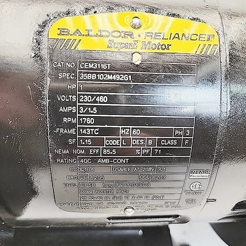Grundfos NBS012-070 Split Coupled End Suction Centrifugal Pump with Baldor 1HP Motor — product image 4 of 5