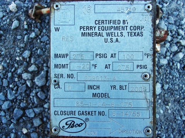 PECO Series 85 Horizontal Gas Filter Separator, Model 85-1-24-6-275 — product image 5 of 12