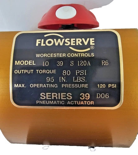 Flowserve Worcester Controls 10 39 S 120A R6 Pneumatic Actuator with 1" Ball Valve — product image 3 of 10