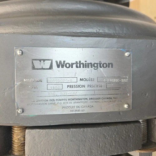 Worthington 4-FRBHX-182 End Suction Centrifugal Pump 316SS — product image 11 of 13