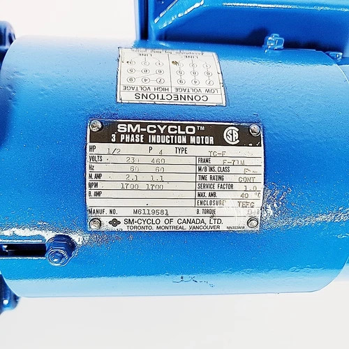 Sumitomo SM-CYCLO CNHMS05-6125DBYA Gear Motor 1/2 HP — product image 4 of 6