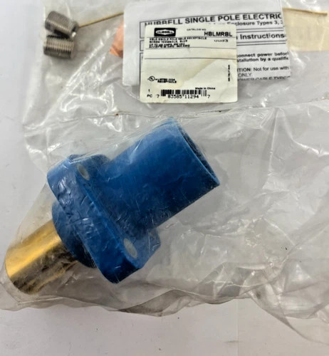 Hubbell HBLMRBL Single Pole Male Receptacle, Blue — primary product image