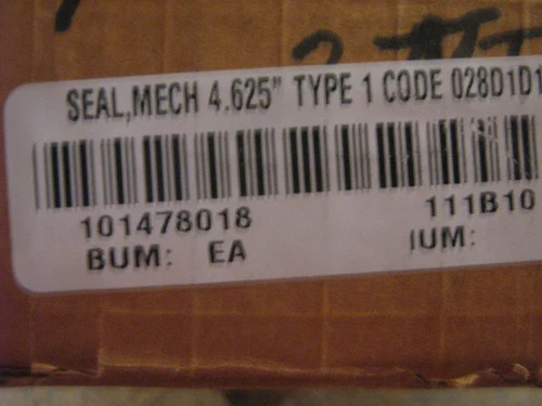 John Crane Type 1 Mechanical Seal 4.625 Inch Shaft, Code 028D1D1-316